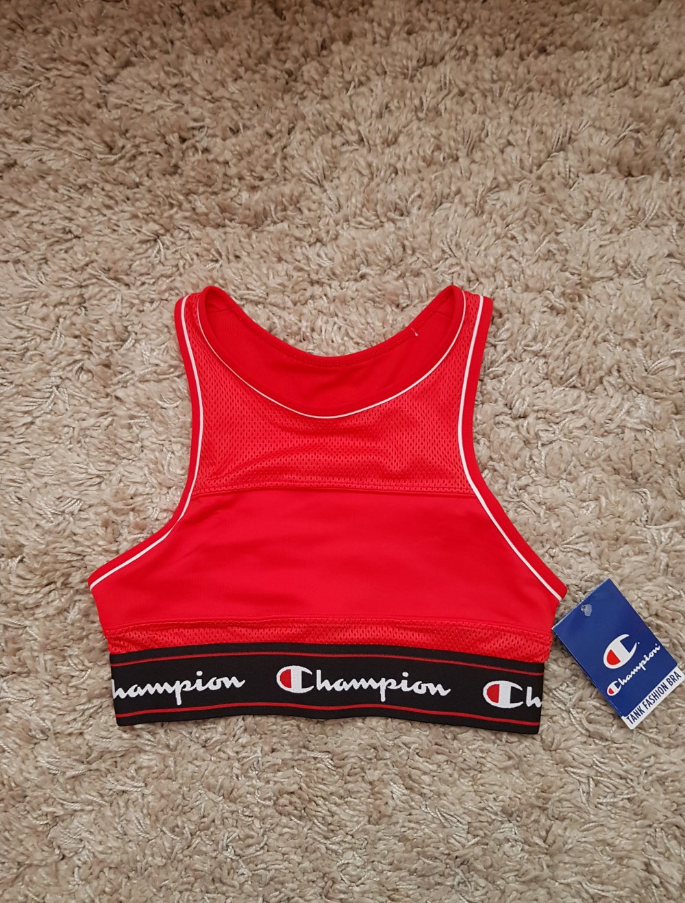 Neu! Champion Sport Top Fitnesstop Sport BH Bustier Bralette rot Gr.XS