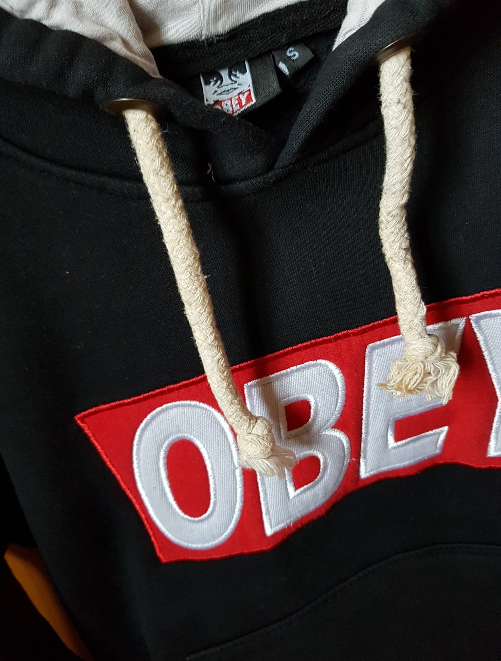 Hoodie Kapuzenhoodie schwarz Gr.S Obey