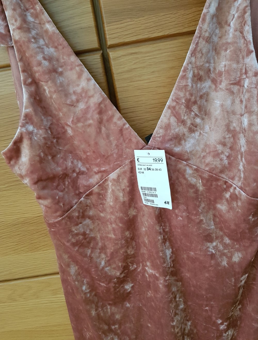 Neu! Samtkleid Partykleid Altrosa Rose V-Ausschnitt Rückenausschnitt Gr. 34