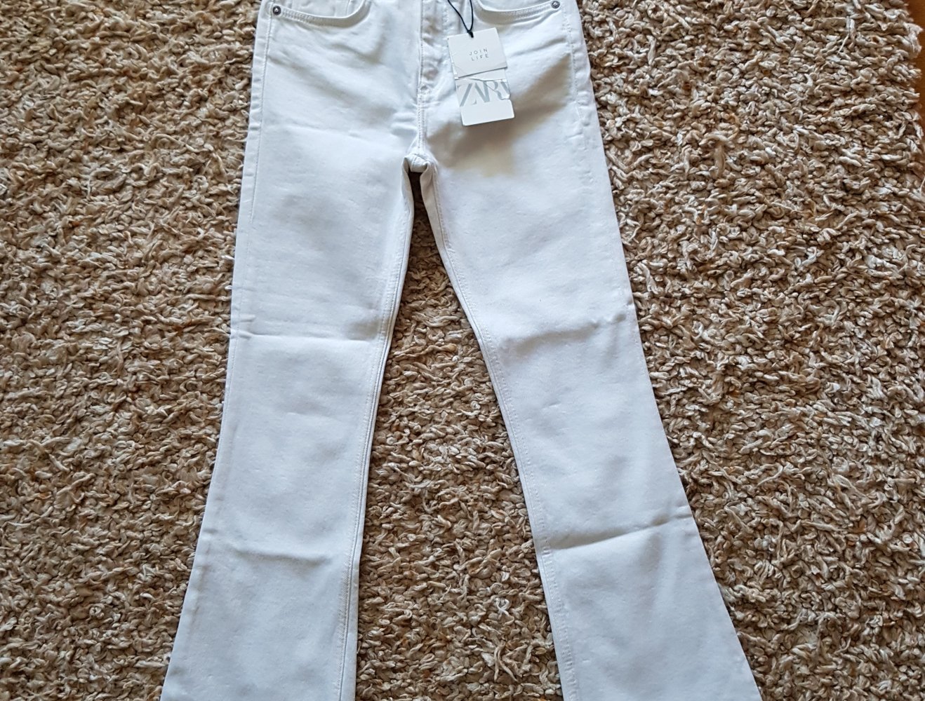 Neu! Zara weiße Jeans Highwaist  Gr.34