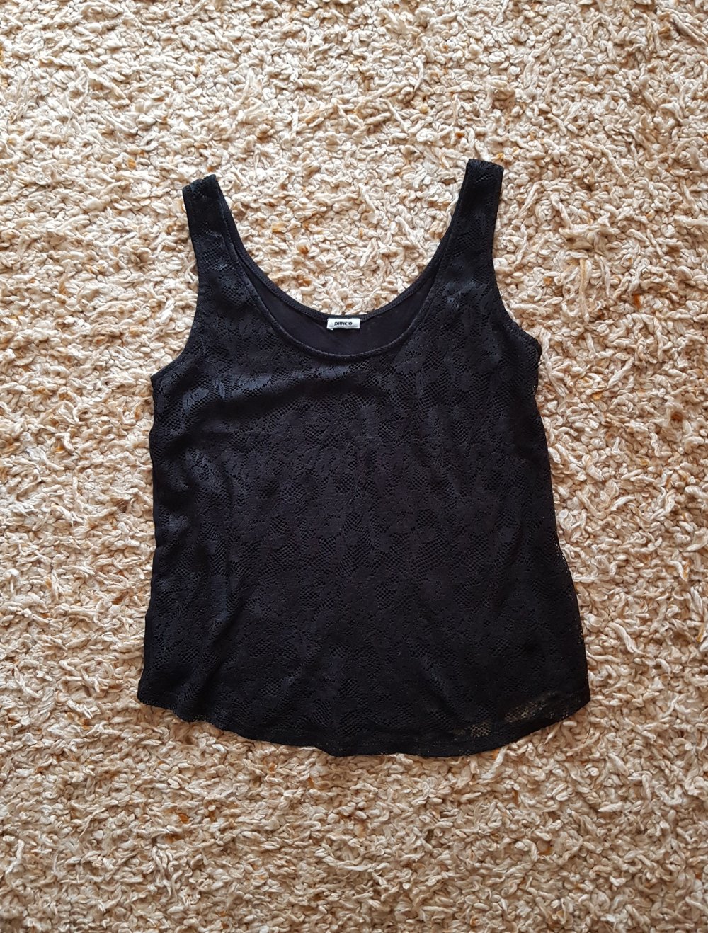Spitzentop schwarz Gr.S