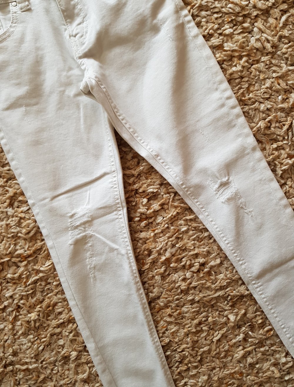 Neue Mädchen weiße Skinny  Jeans Hose 8/9 Jahre