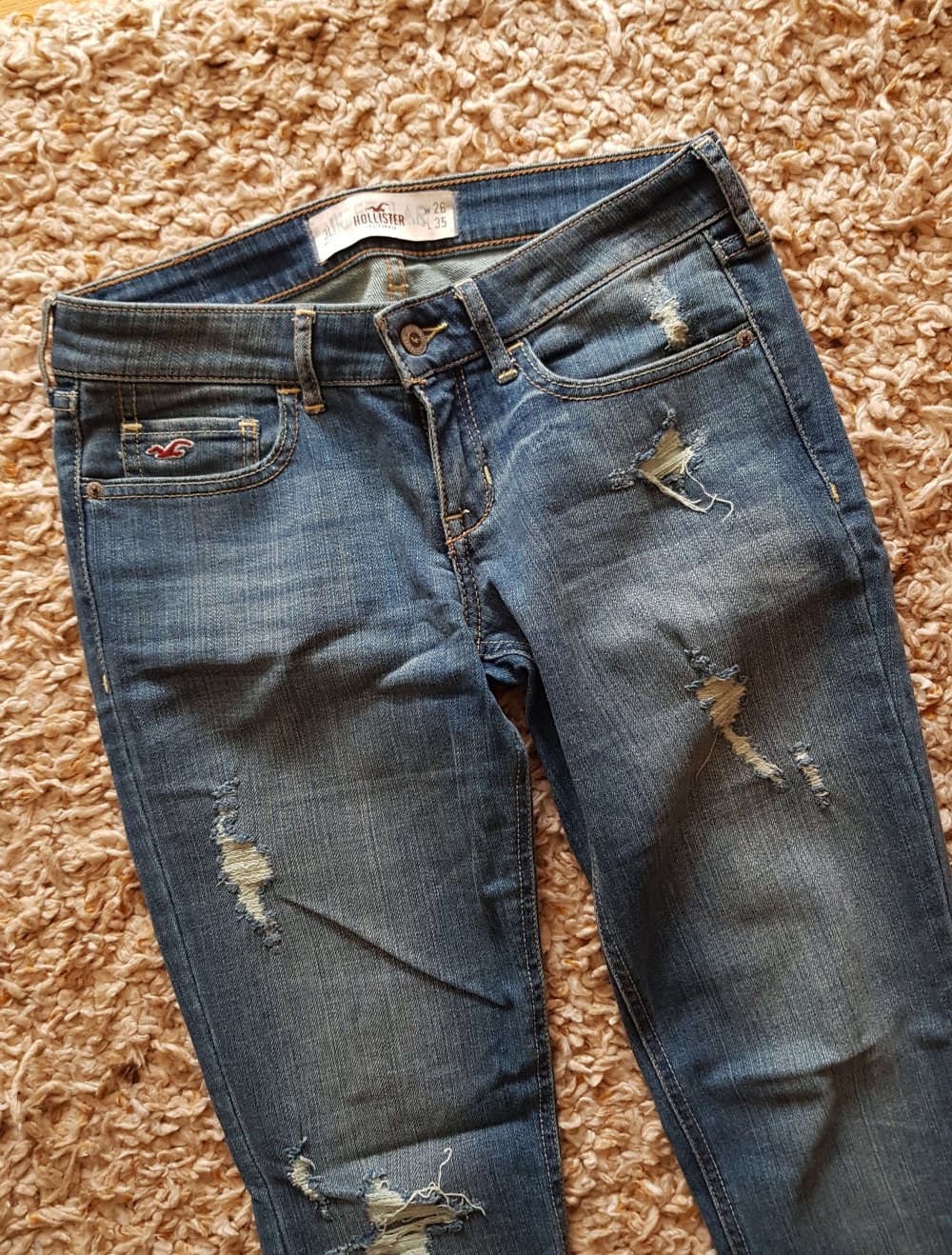 Hollister Jeans blau Used Look W26 L35