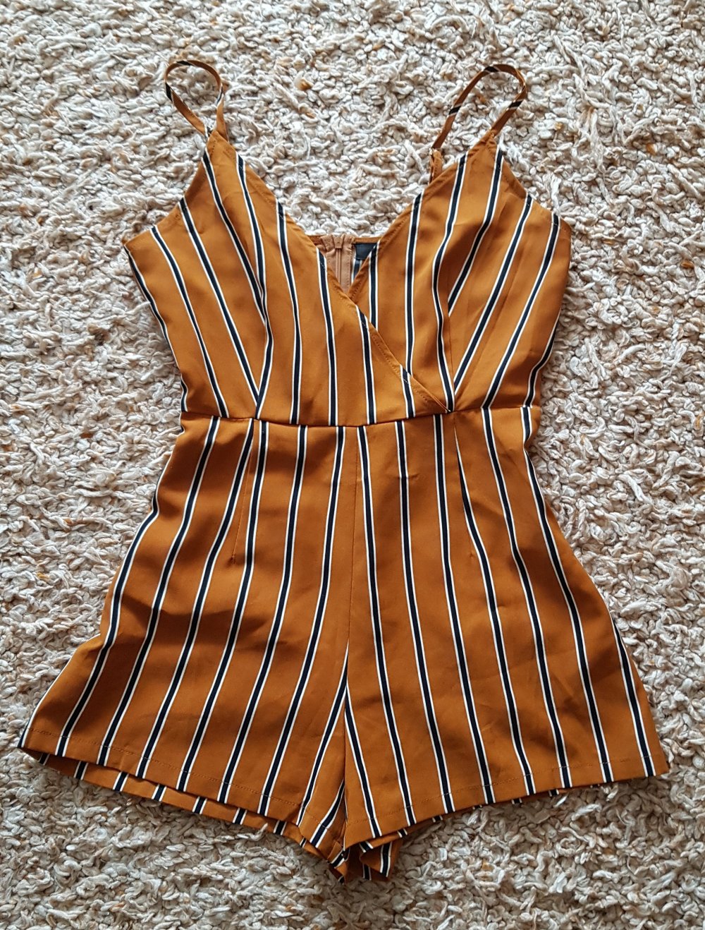 Neu! Gestreifter  Jumpsuit Playsuit kurz in Wickel Optik  Gr.38