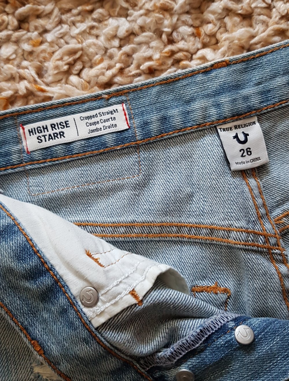 True Religion Mom Jeans Used Look hellblau Highwaist Gr.36