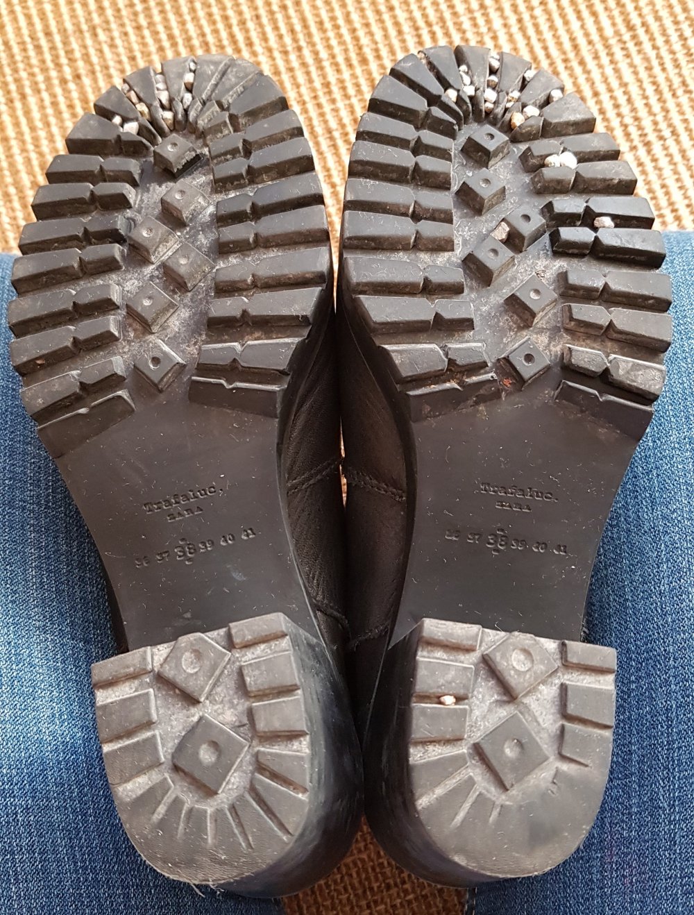 Zara Echtleder Stiefelette Boots schwarz Gr.38