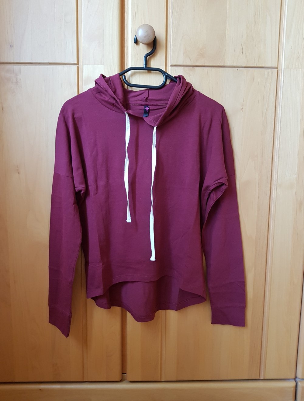 Kapuzenhoodie Kapuzenshirt Hoodie Sweater dunkelrot Gr.S