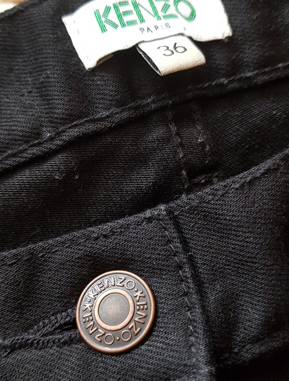 Kenzo Schwarze Jeans Highwaist Gr.S