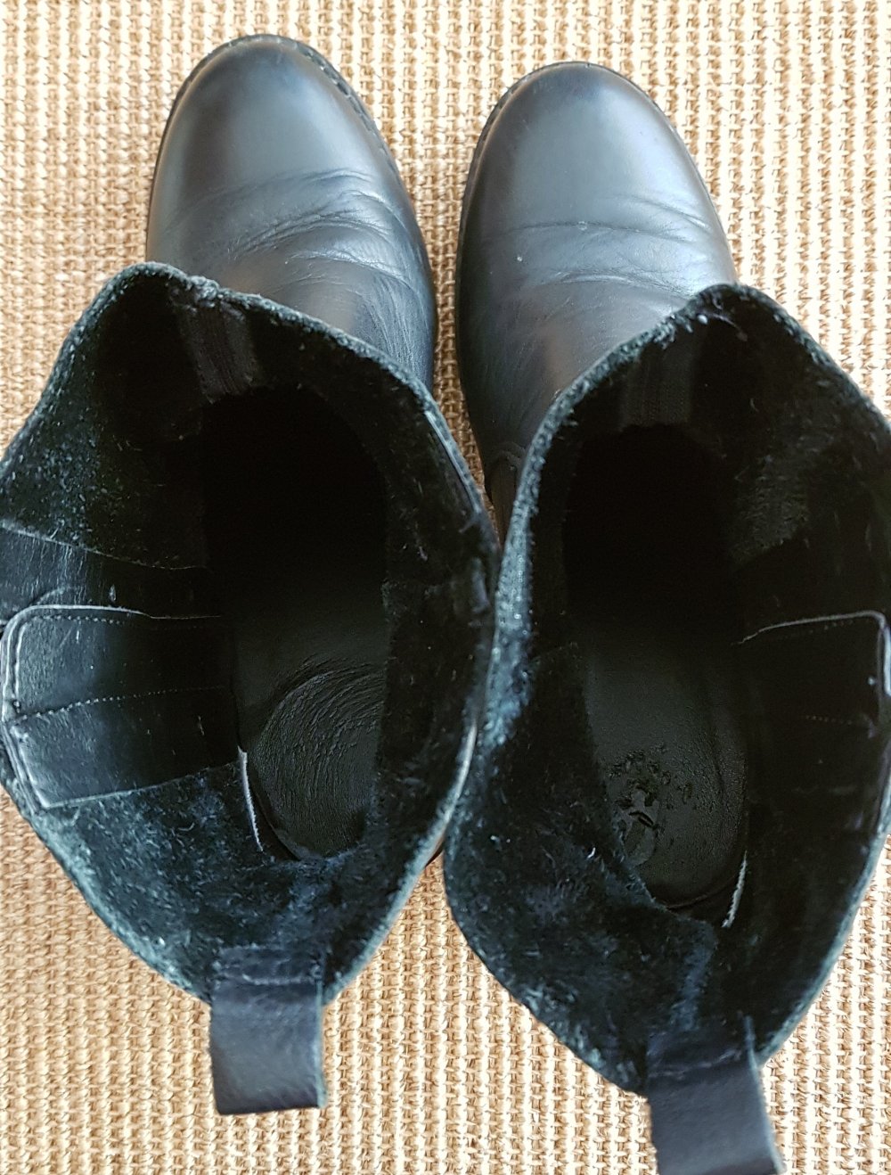 Zara Echtleder Stiefelette Boots schwarz Gr.38