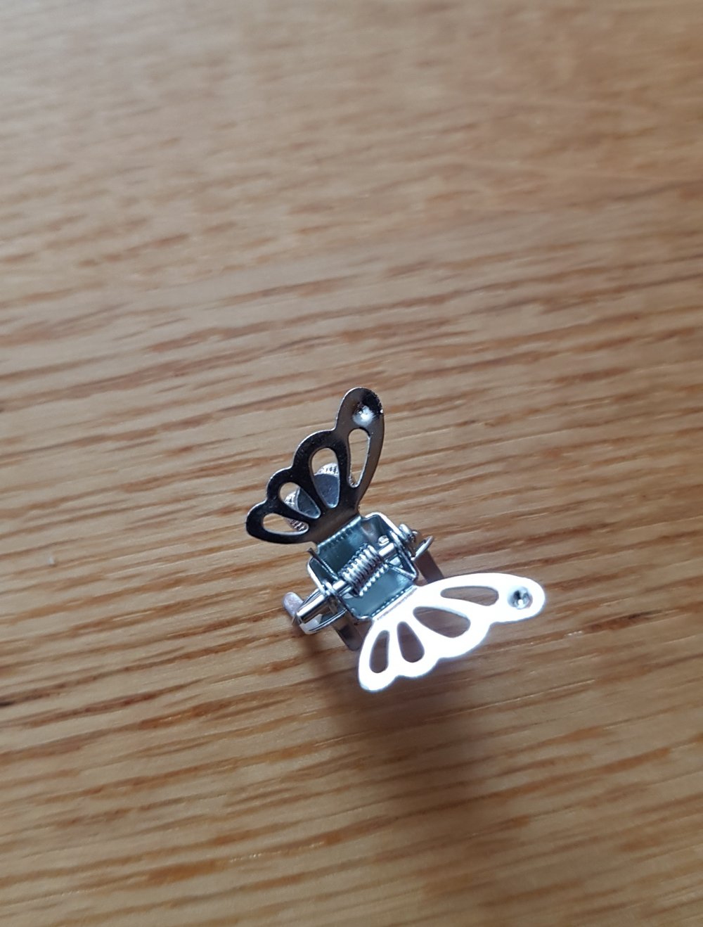 Neu! kleine Haarklammern Schmetterlings Silber Gold 8 Stück  neu
