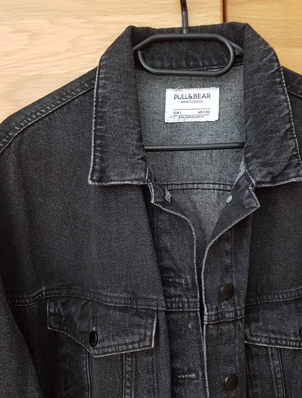 Schwarze Jeansjacke oversized Gr.L