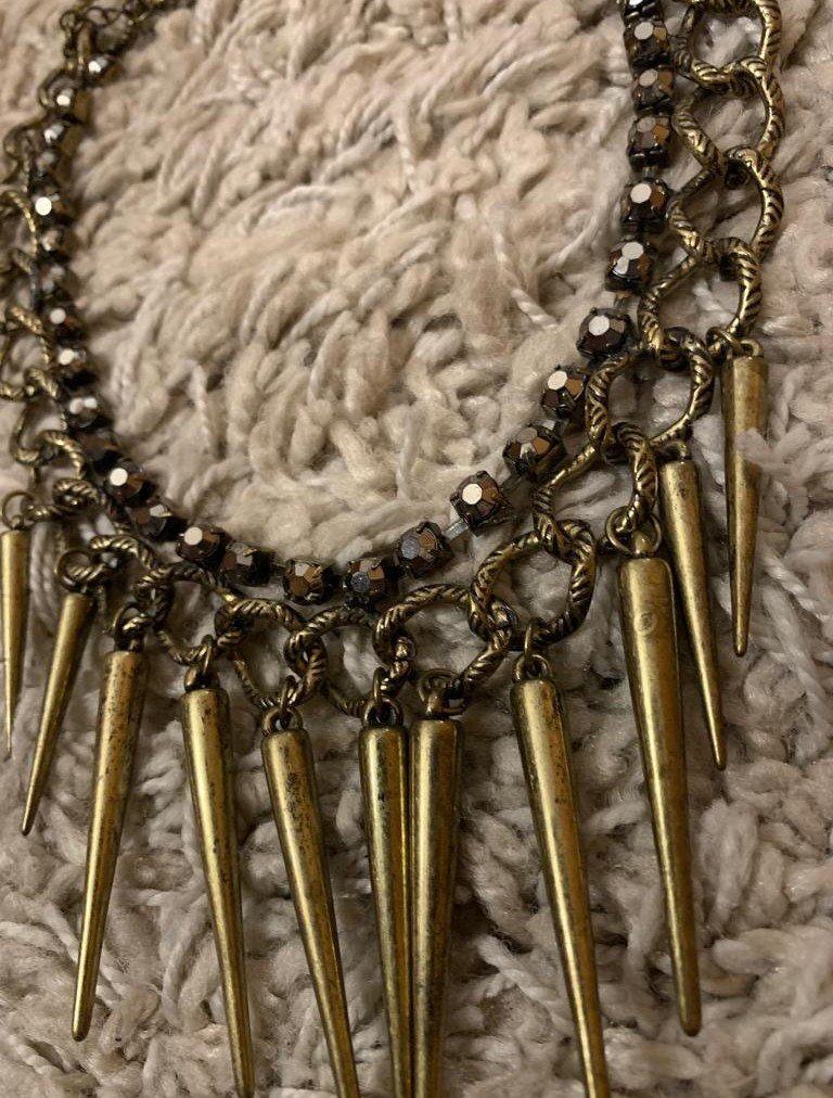 Statement Kette Gothic altgold Vintage Y2k