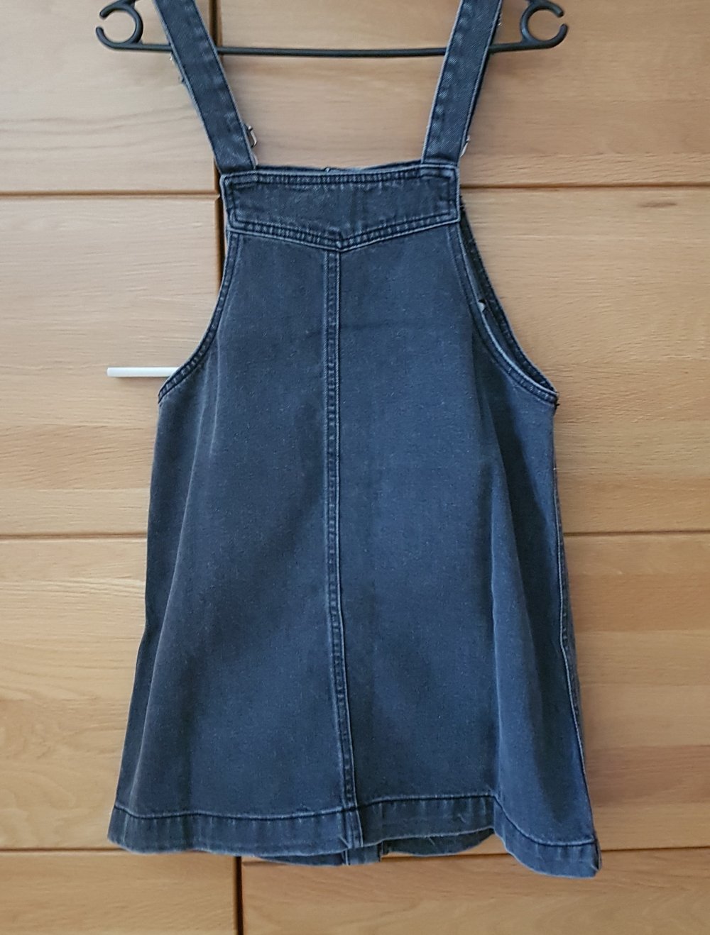 Zara  Mini Jeanskleid Trägerkleid   Latzkleid  schwarz Gr. XS