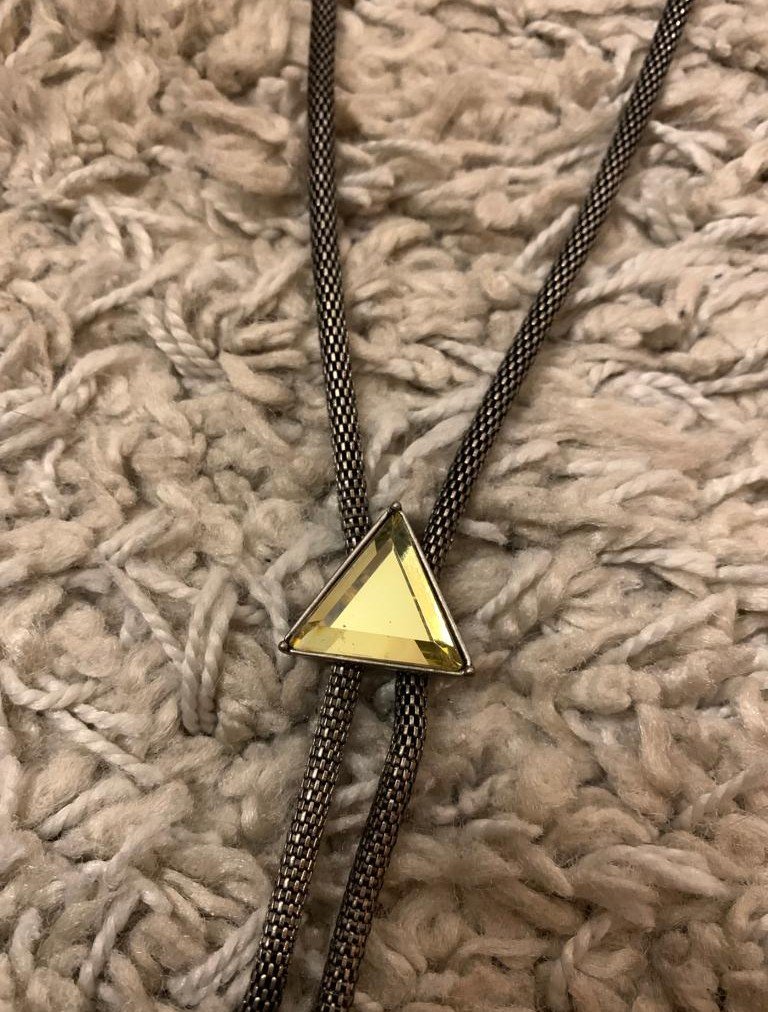 Vintage Kette altgold  Anhänger  Stein Y2k