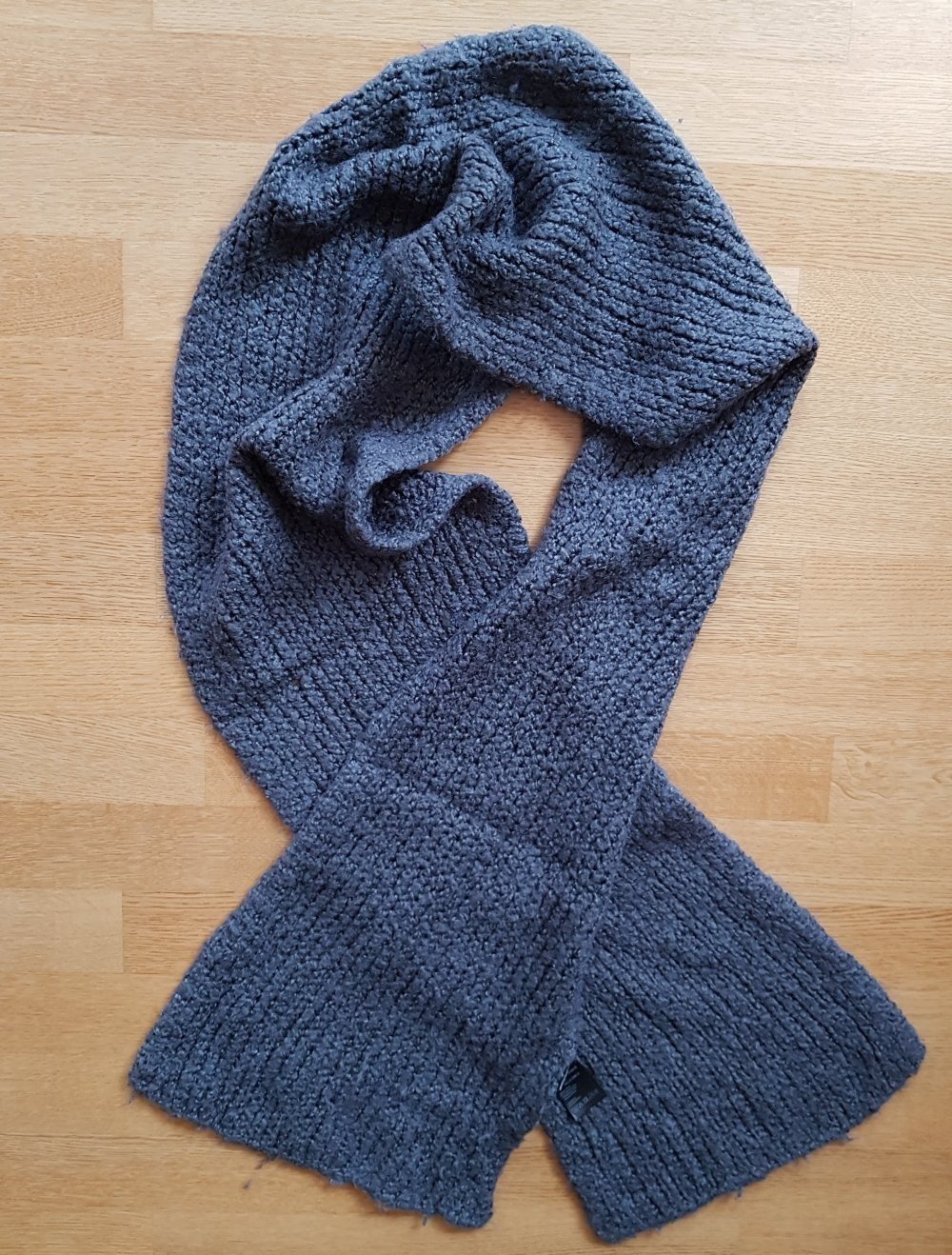 Strickschal Unisex long weich grau