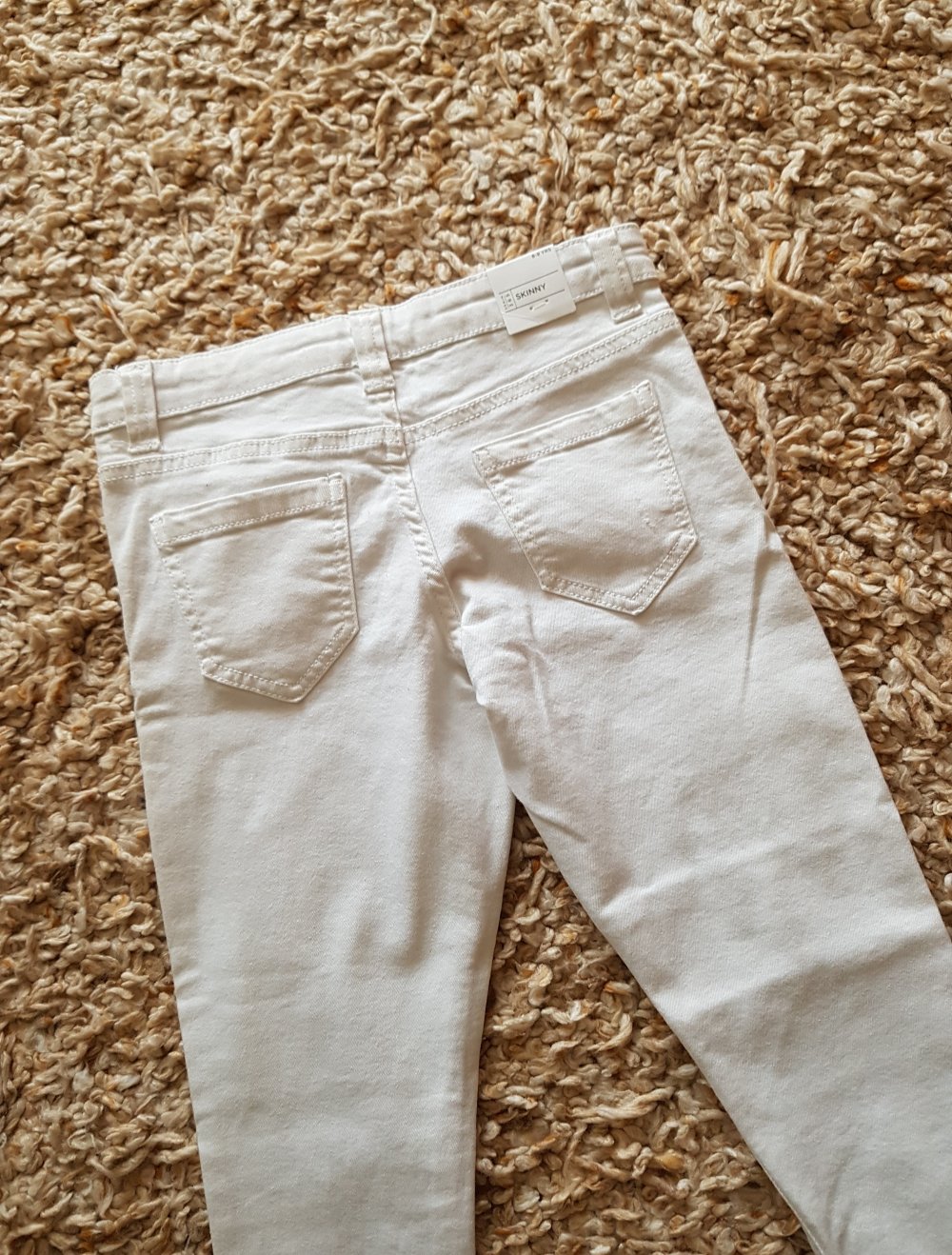 Neue Mädchen weiße Skinny  Jeans Hose 8/9 Jahre