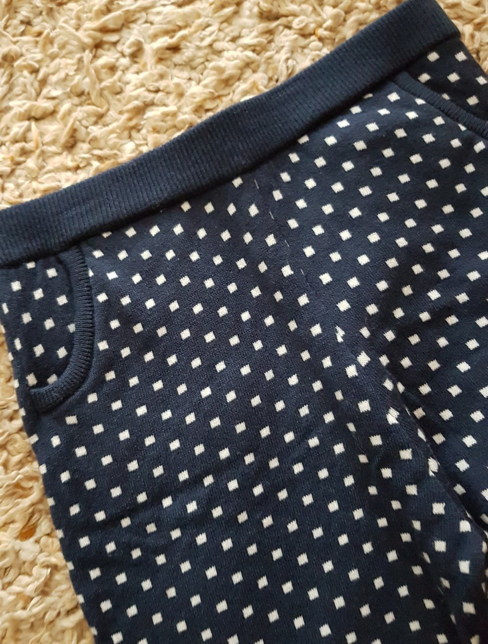 Winter Leggings warm Weihnachtsmotiv dunkelblau/ weiss Gr.XS, neu