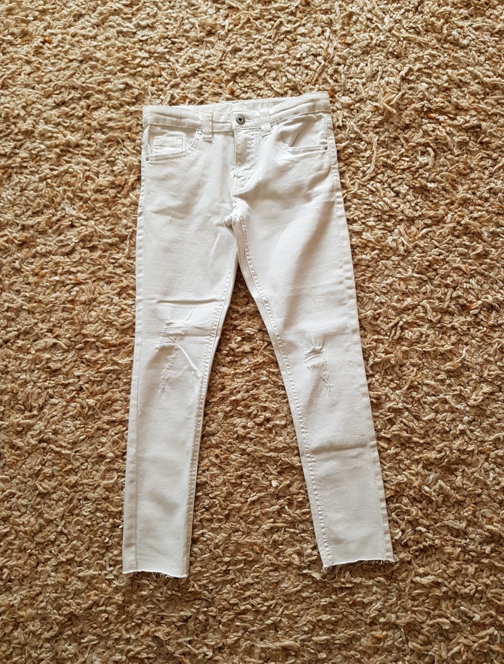 Neue Mädchen weiße Skinny  Jeans Hose 8/9 Jahre