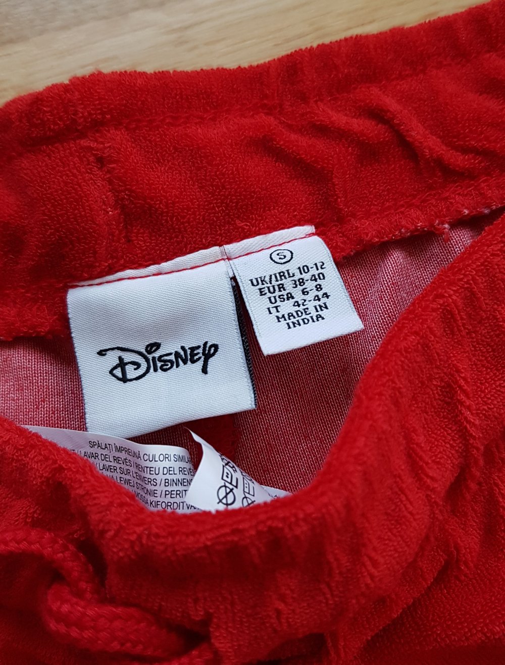 Neu! Frottee Shorts rot  Gr.S  Disney ×Primark