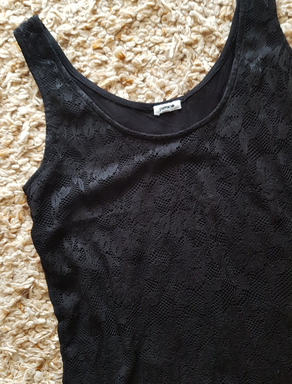 Spitzentop schwarz Gr.S