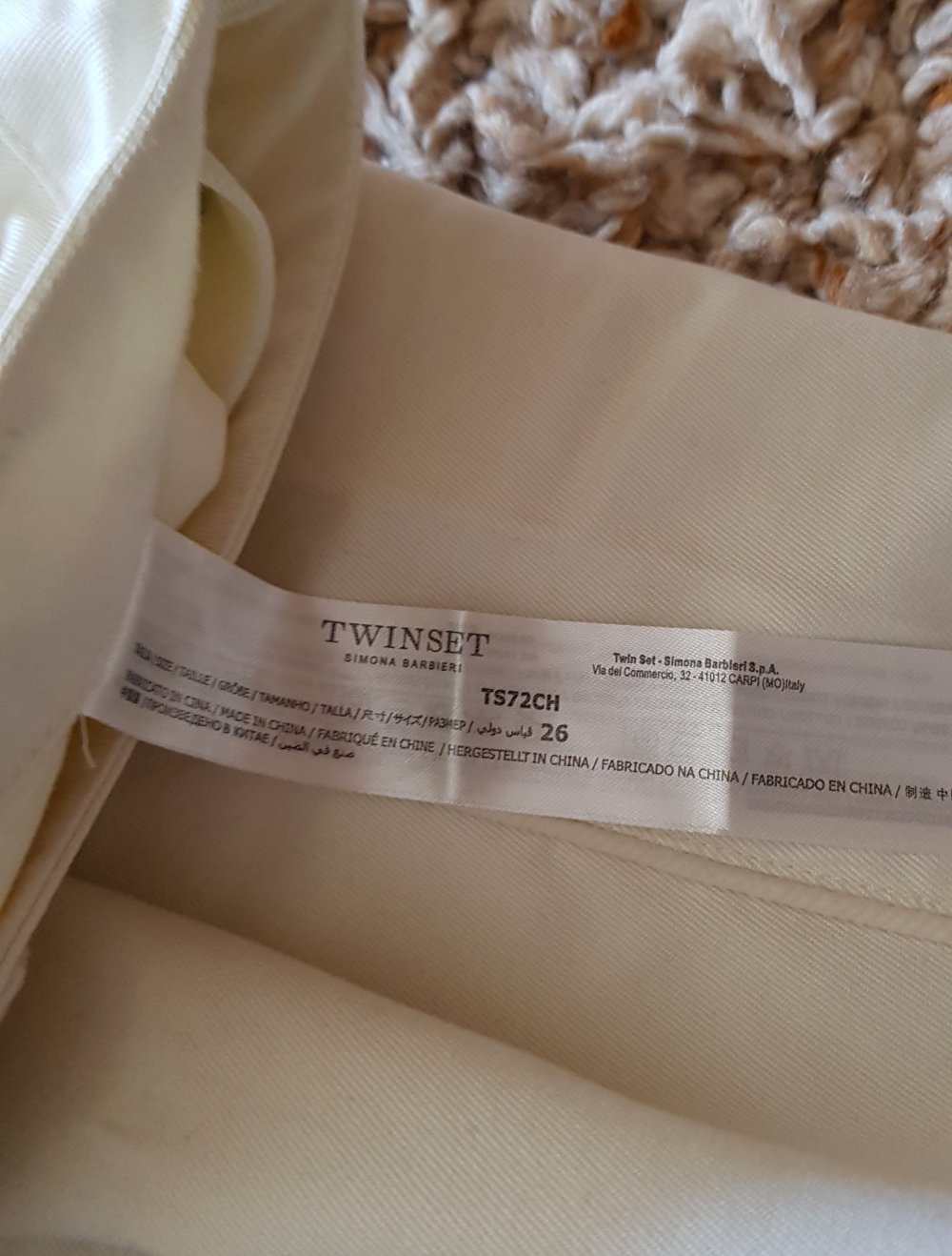 Twinset Simona Barbieri Cargohose weiß creme Gr.S