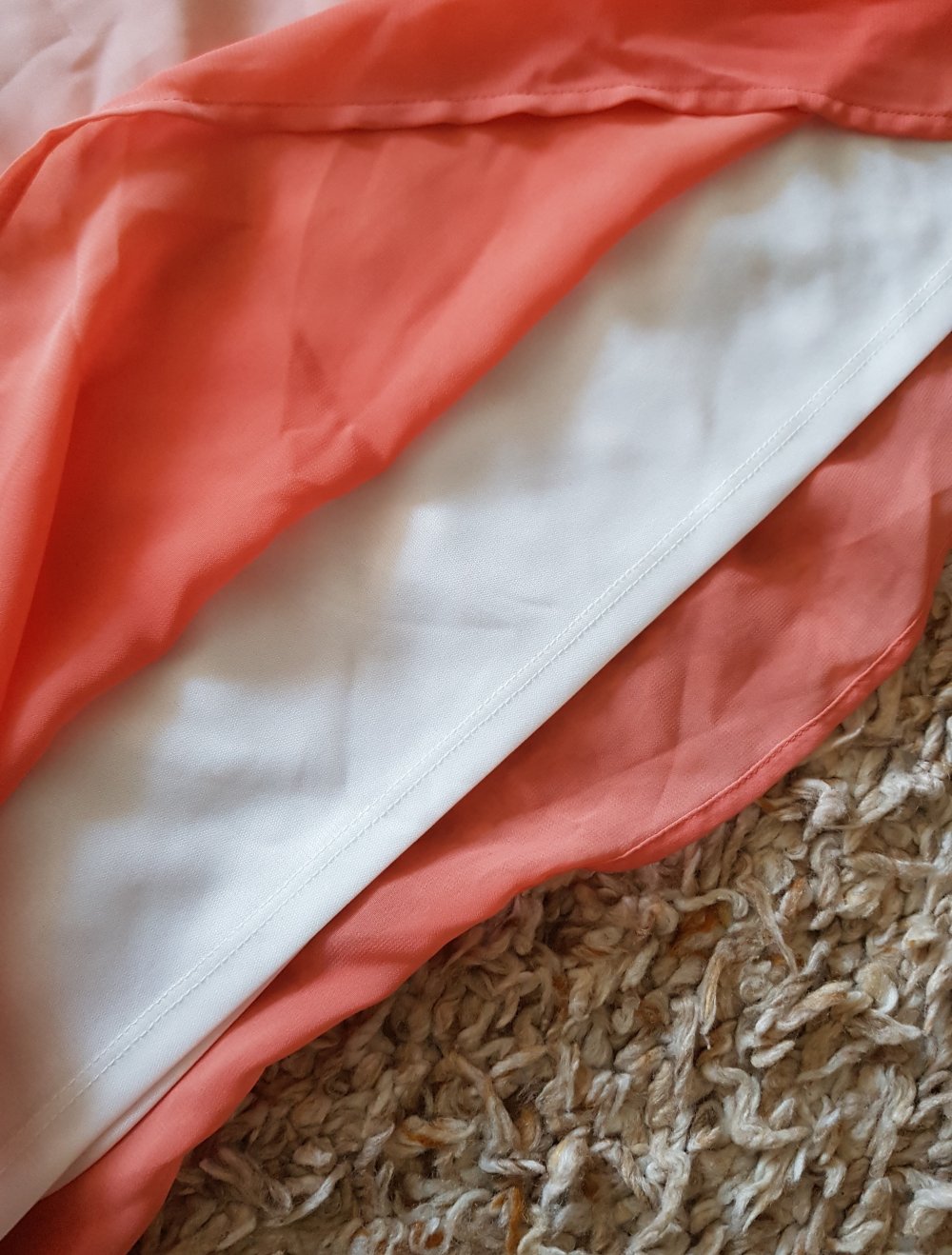 Neues Sommerkleid Farbenverlauf orange weiß  Gr.L
