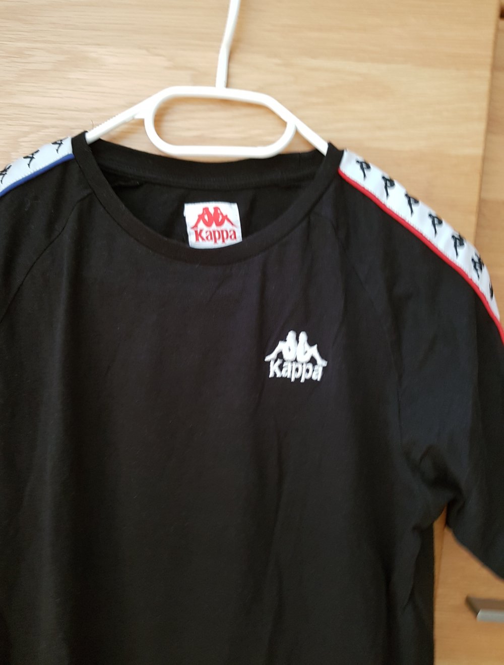 Kappa Schwarzes T-shirt mit Logo Unisex oversized Gr.S