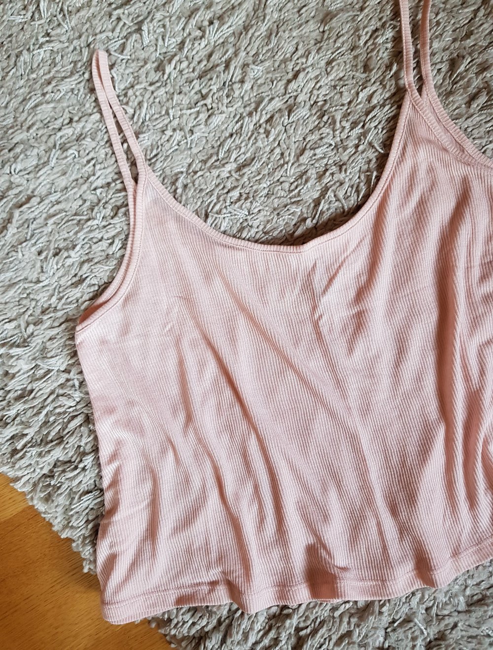 Croptop Cropshirt Strandtop gerippt Rose Gr.M