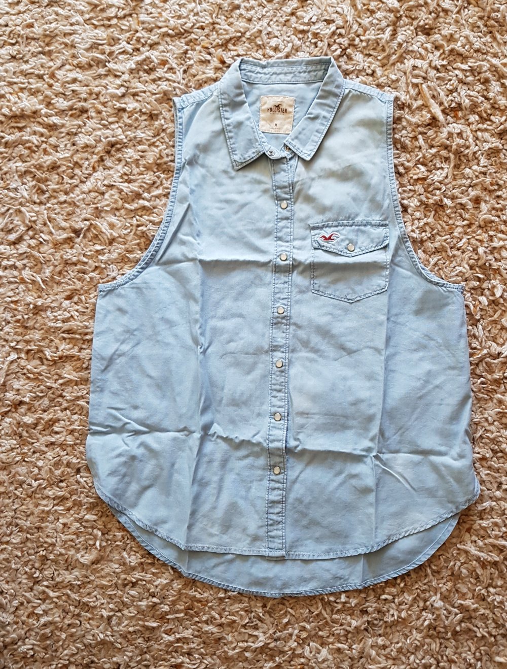 Hollister Hemd Hemdbluse hellblau Y2k Gr.M