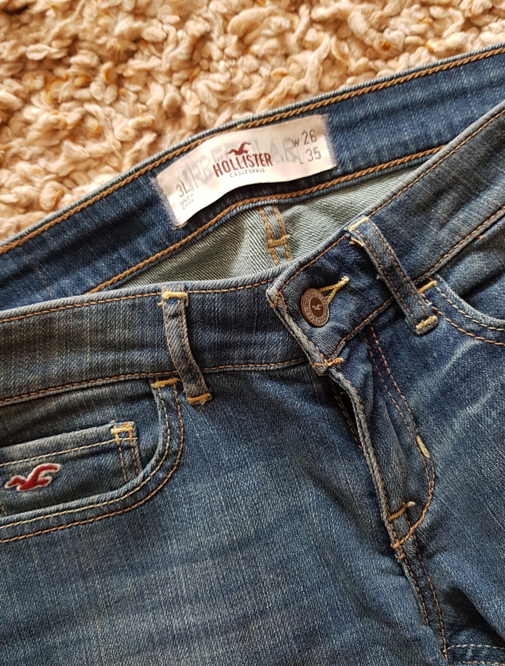 Hollister Jeans blau Used Look W26 L35