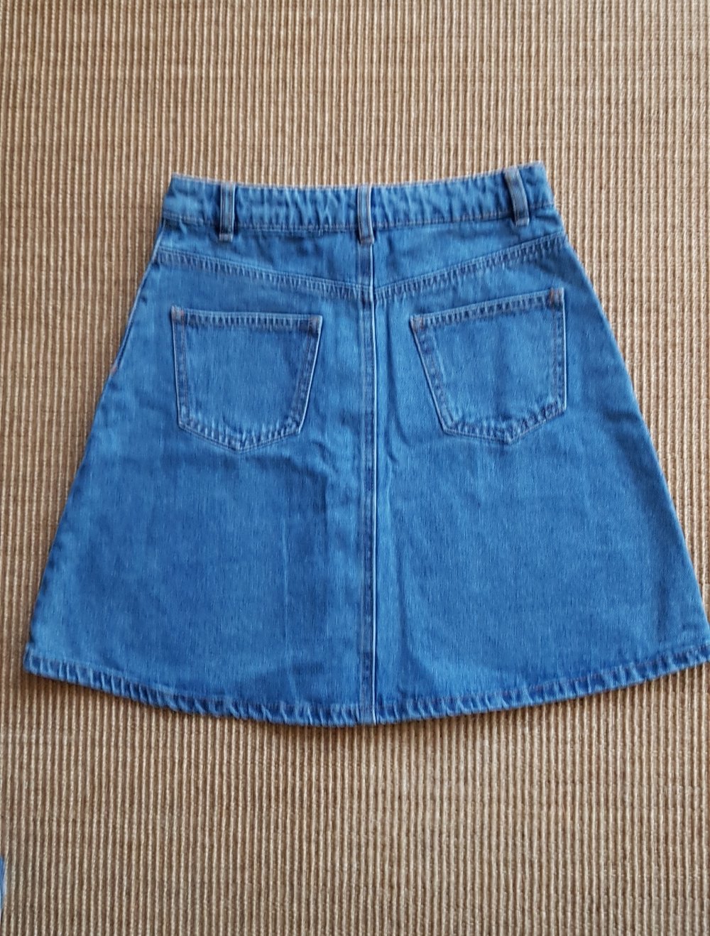 Neu! Blauer Mini Jeans Rock mit Knopfleiste Gr.XS