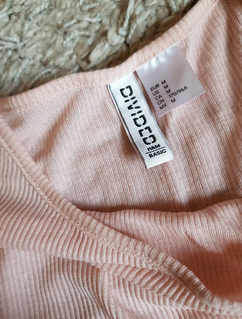 Croptop Cropshirt Strandtop gerippt Rose Gr.M