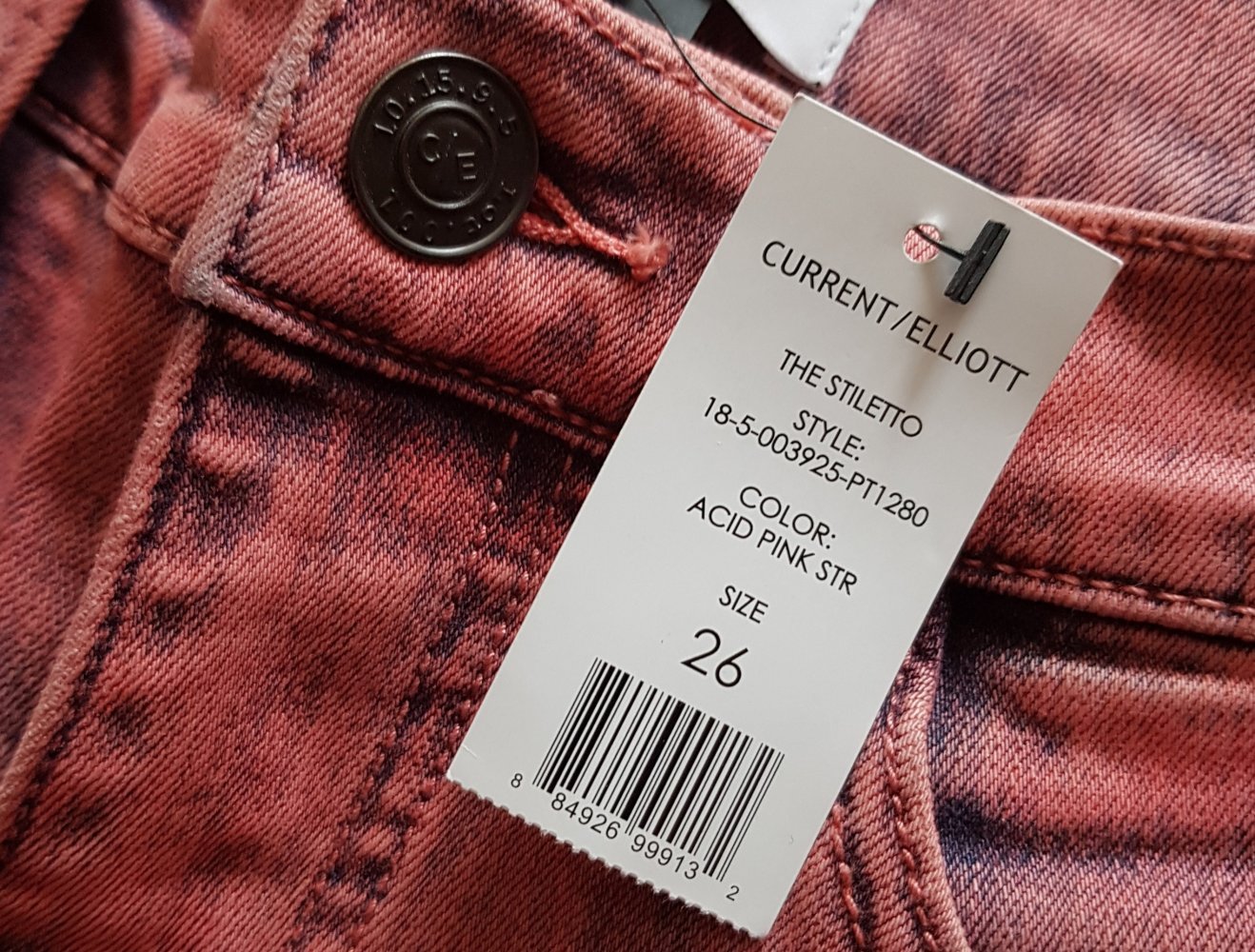 Neu! Current Elliott Jeans Pink Acid W26
