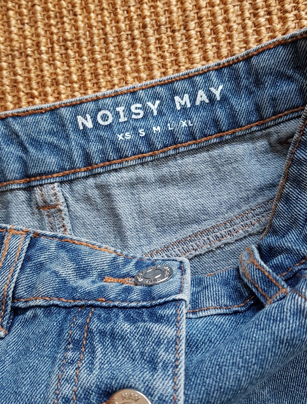 Neu! Blauer Mini Jeans Rock mit Knopfleiste Gr.XS