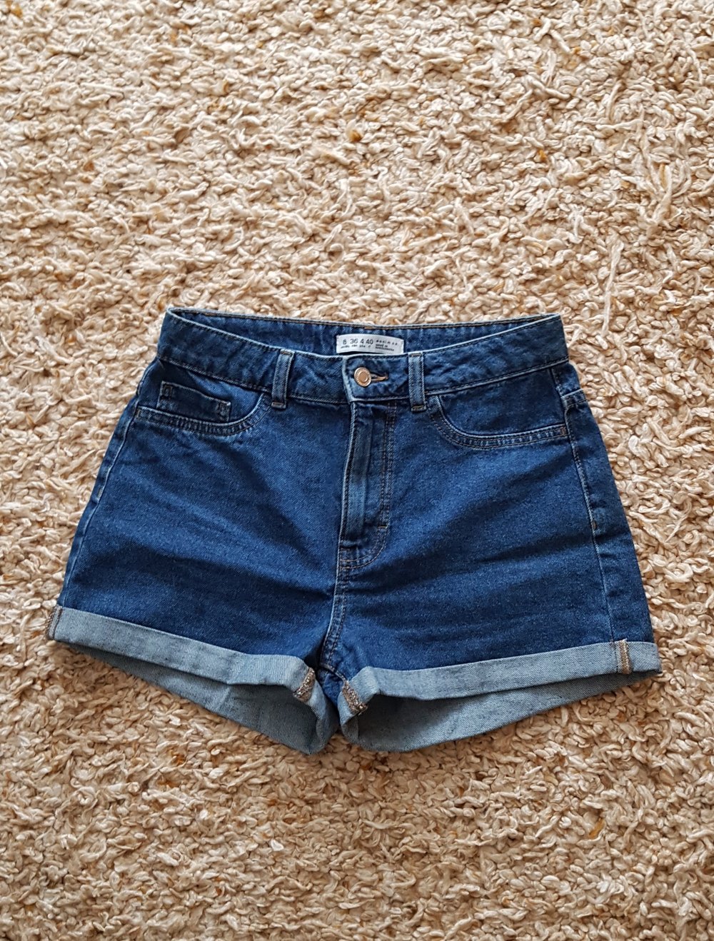Neu! Jeansshorts Hotpants blau Highwaist Gr.36