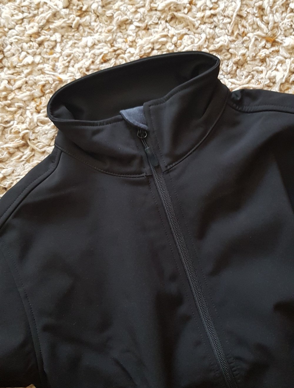 Sportjacke Softshelljacke Funktionsjacke schwarz grau Gr.S