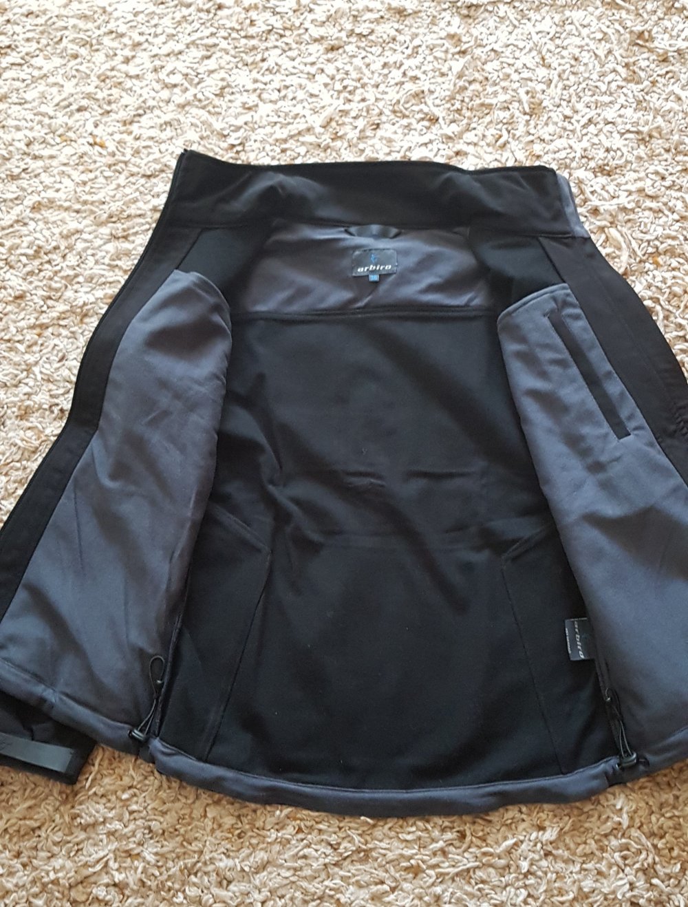 Sportjacke Softshelljacke Funktionsjacke schwarz grau Gr.S