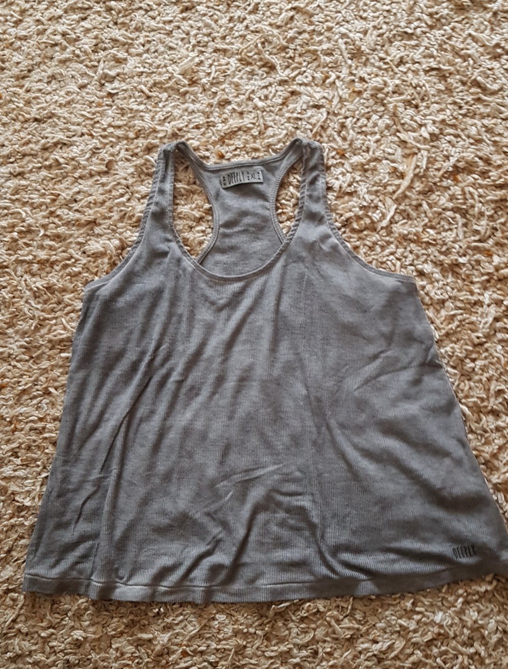 Graues Shirt Top Hemdchen Strandtop Gr.XL