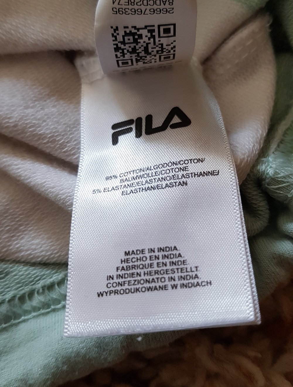 Fila Polo Shirt cropped mint weiß Streifen Gr.S