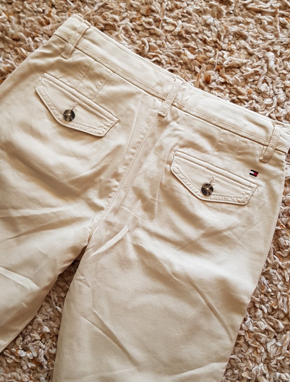 Neue! Tommy Hilfiger Sommerhose + 2 Bandana Chino Jeans cremebeige Gr.XS