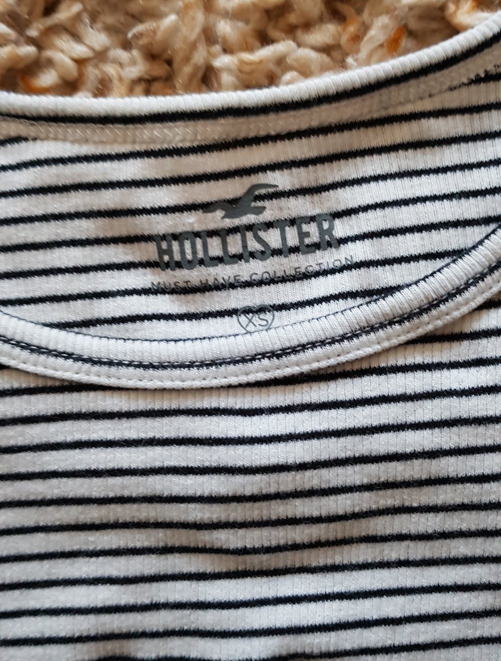 Neu! Hollister Shirt Tshirt  gestreift weiss schwarz Gr.XS