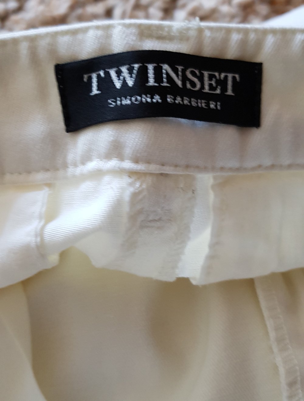 Twinset Simona Barbieri Cargohose weiß creme Gr.S
