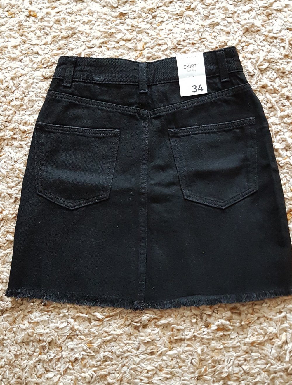 Neu! Schwarzer  Mini Jeans Rock Gr.34