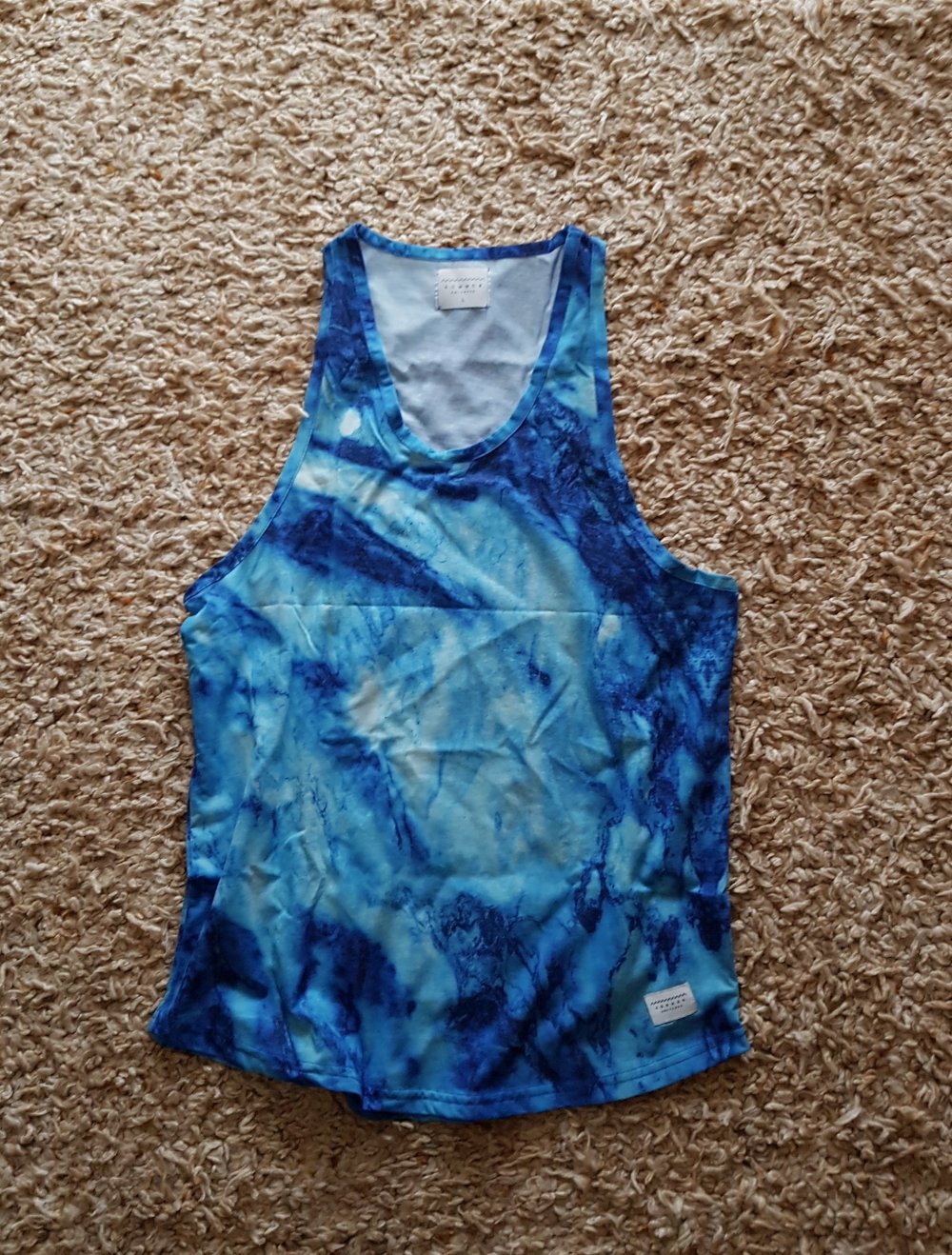 Sommertop Strandtop Hemdchen türkis blau Batik Gr.L