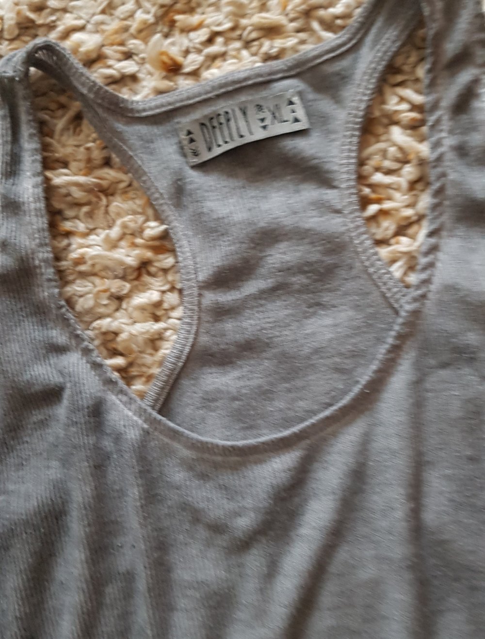 Graues Shirt Top Hemdchen Strandtop Gr.XL