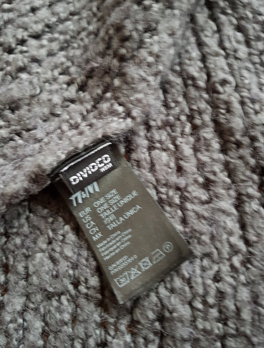 Strickschal Unisex long weich grau