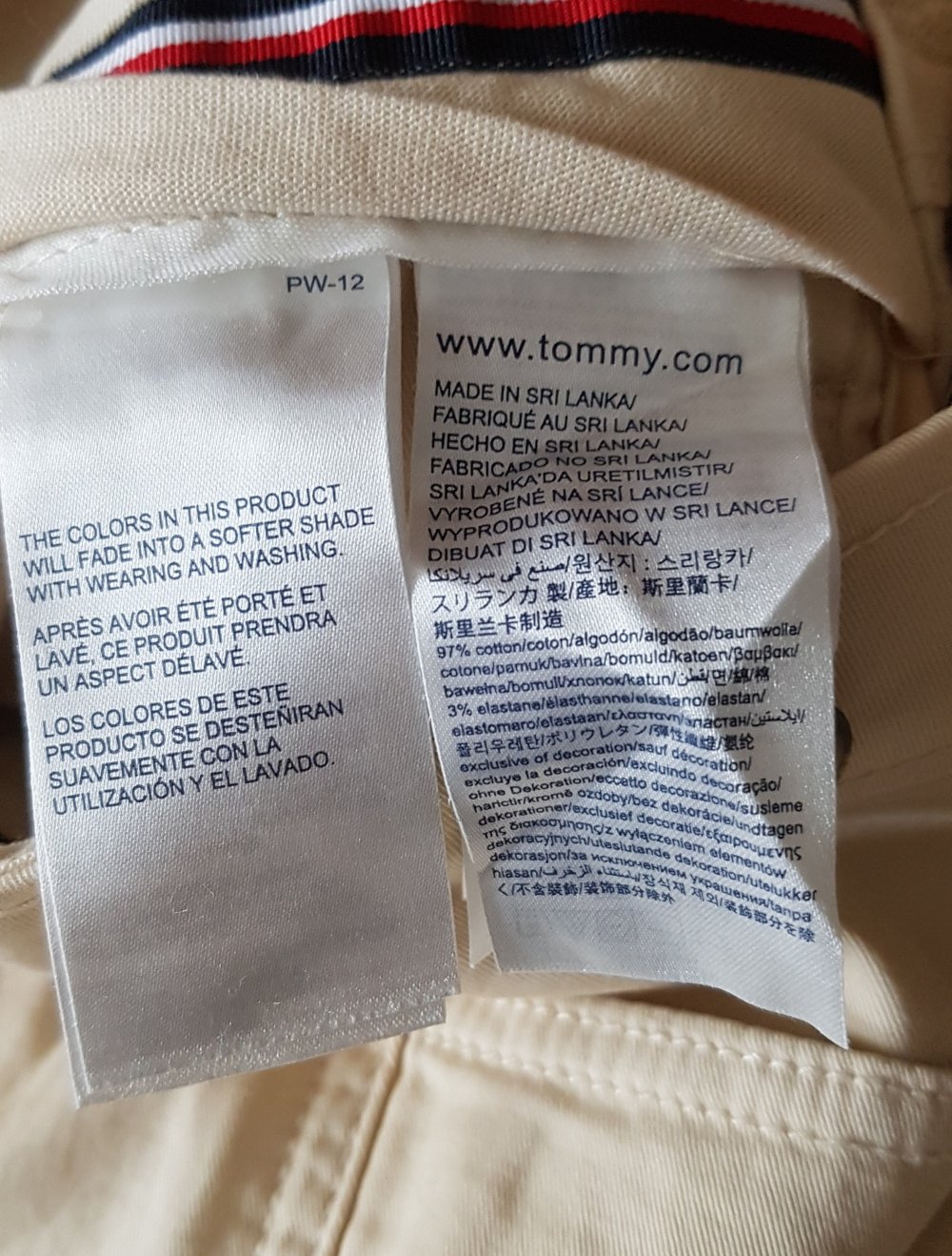 Neue! Tommy Hilfiger Sommerhose + 2 Bandana Chino Jeans cremebeige Gr.XS