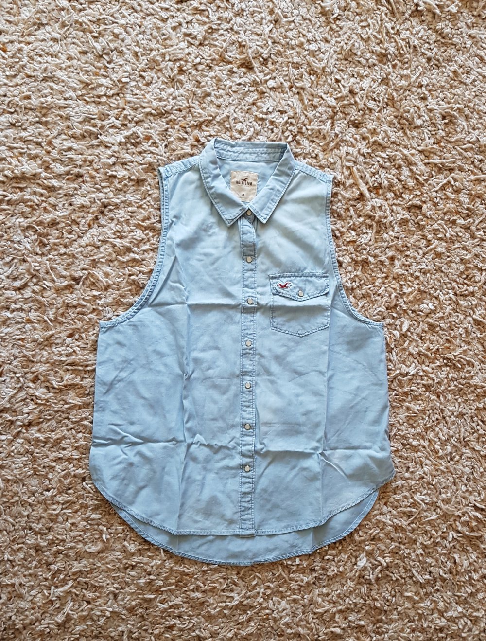 Hollister Hemd Hemdbluse hellblau Y2k Gr.M