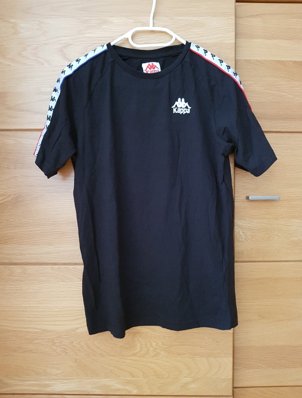 Kappa Schwarzes T-shirt mit Logo Unisex oversized Gr.S