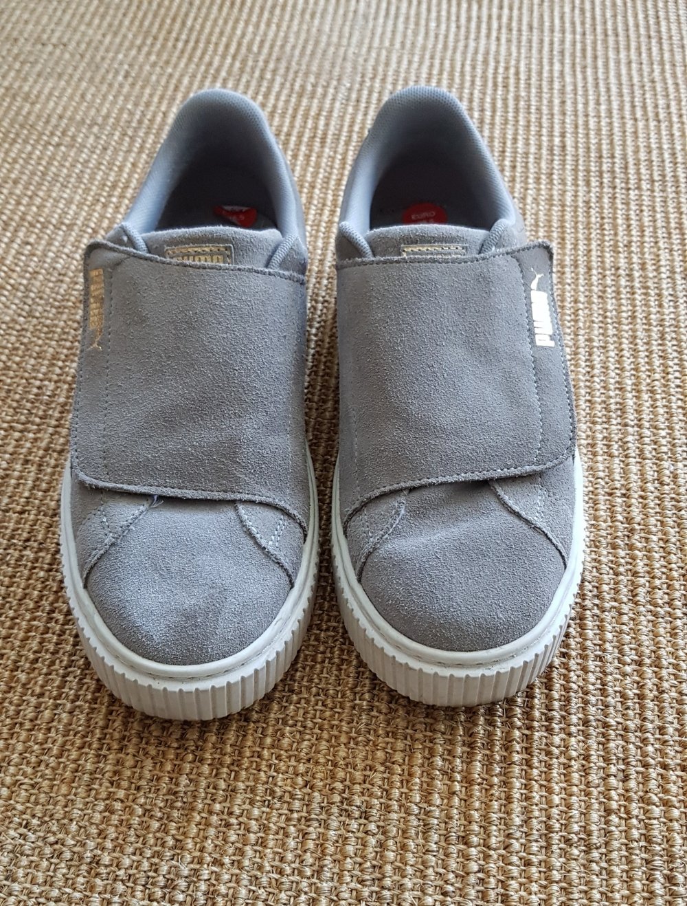 Puma Plateau  Sneaker Wildleder hellgrau Gr.38.5